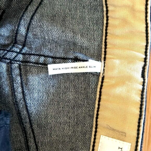 Rag & Bone Womens Jean 25 Black Waxed Maya High Rise Ankle Slim Classic Everyday - Picture 10 of 11